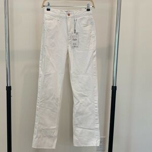 Zara High Rise Straight leg ankle jean in white - Sz 34 Europe or 2 USA